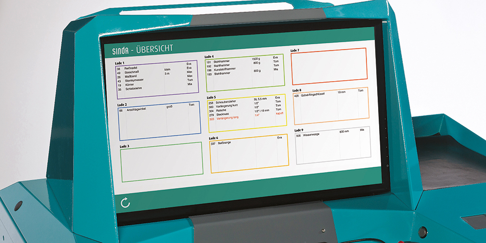 Werkzeuge elektronisch ordnen